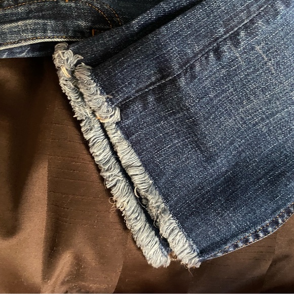 MAJE Jeans, dark wash denim, Size 34 with off set belt - Picture 5 of 5